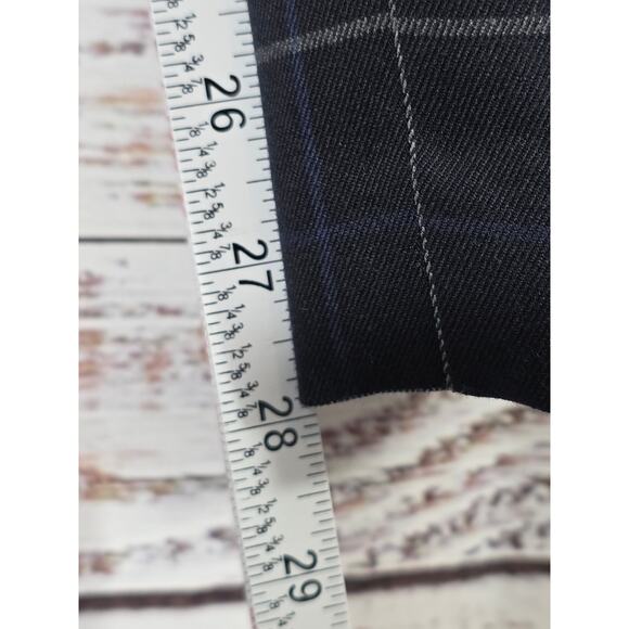 Zach & Rachel Women's Plaid Dress Pants size 10 Navy Gray Windowpane - Picture 6 of 6